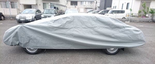 BMW7シリーズF01／F02／F03／F04/G11に！高品質多層構造ボディカバー！裏起毛・高撥水・良通気のプレミアムカーカバー！装着簡単な車カバー_装着イメージ