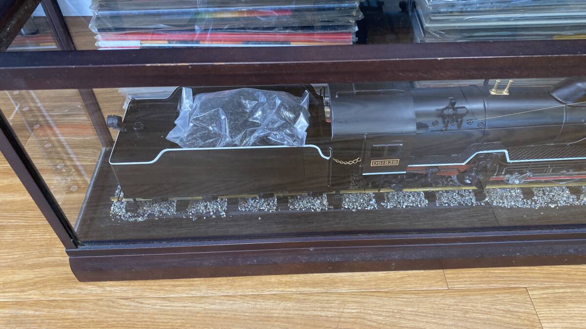限定制作品 ガラスケース入り 特大 鉄道模型 D51型 蒸気機関車模型 D51838 サイズ（ケース）77×28×17cm_画像10