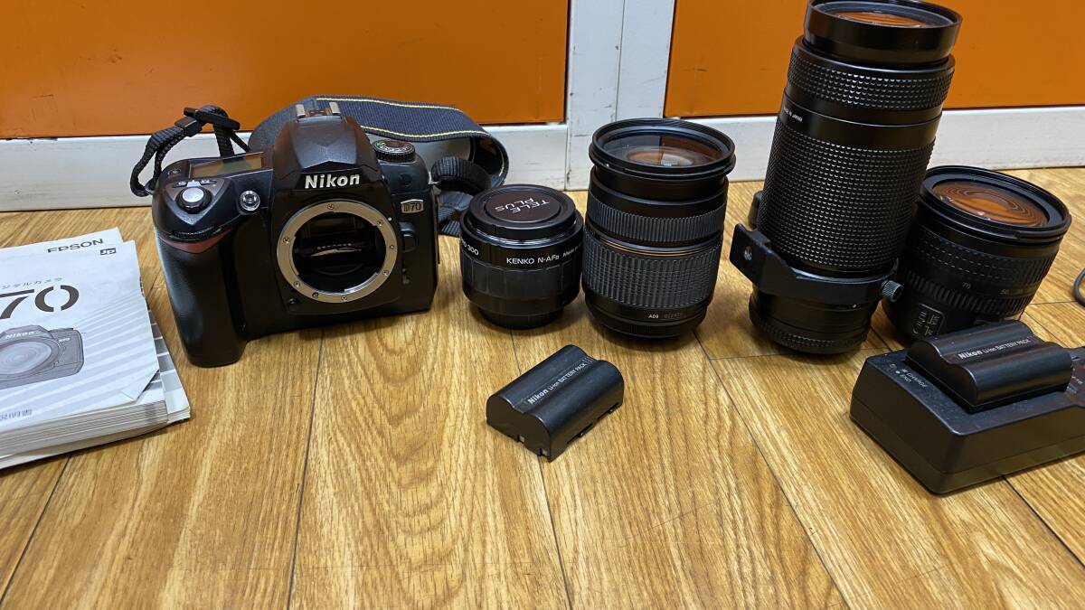 ニコンD70 レンズ まとめ バッテリー２個 充電器 NIKON デジタル 一眼カメラの画像2