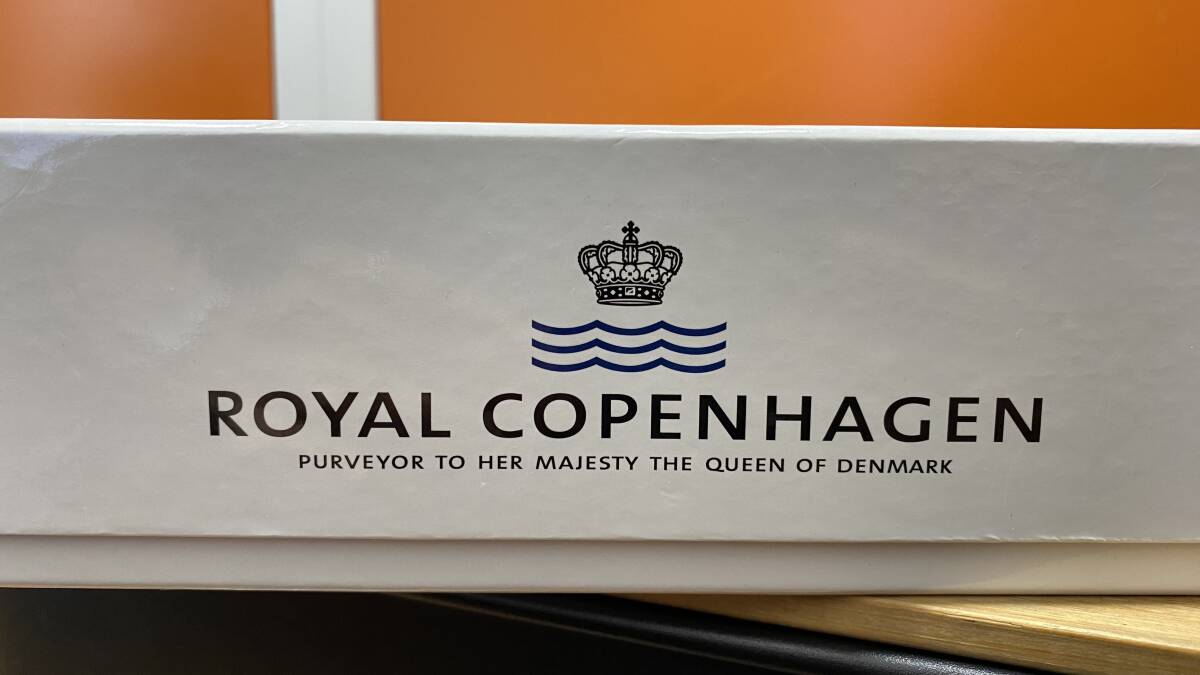 【未使用保管品】ROYAL COPENHAGEN ロイヤル コペンハーゲン 606 ホワイトフルーテッド パスタプレート 24cm お皿 白 ホワイトの画像4