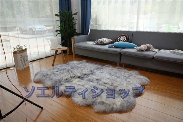 綺麗☆天然 ムートン ラグ リビング/ベッドルーム 6P/150*200 綺麗☆天然 ムートン ラグ リビング/ベッドルーム 6P/150*200