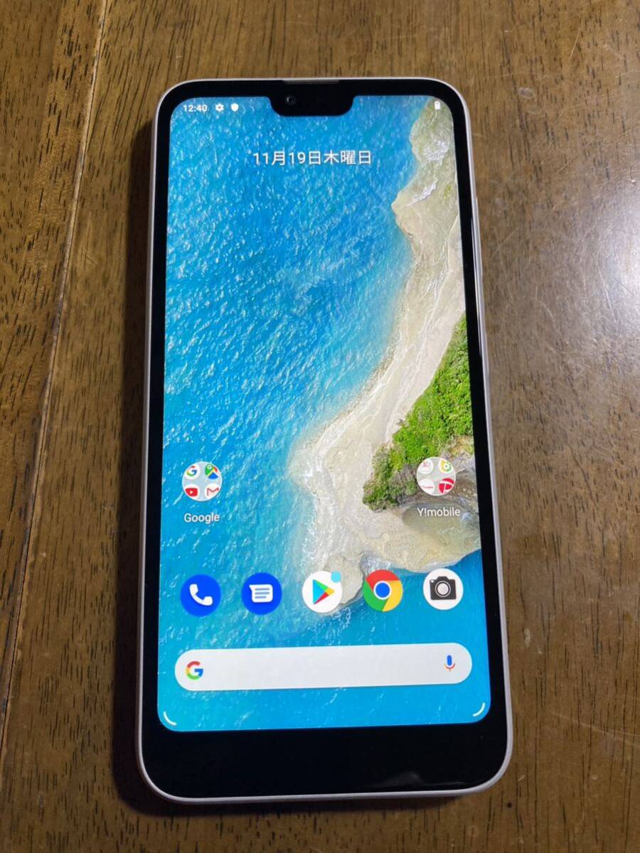 送料無料 ワイモバイル android one S6-KC ホワイト 中古 本体 _画像2