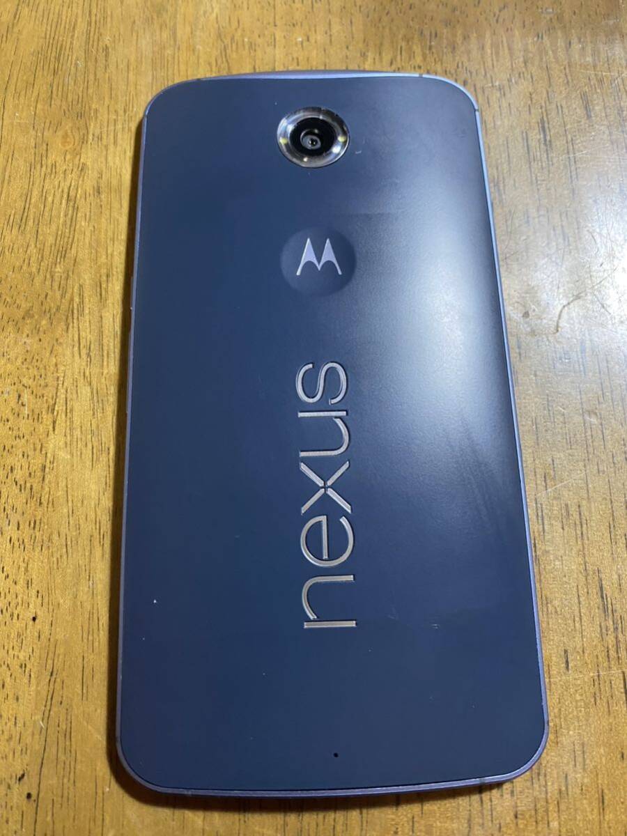 送料無料 SoftBank Nexus6 ミッドナイトブルー 中古 本体 白ロム の画像3