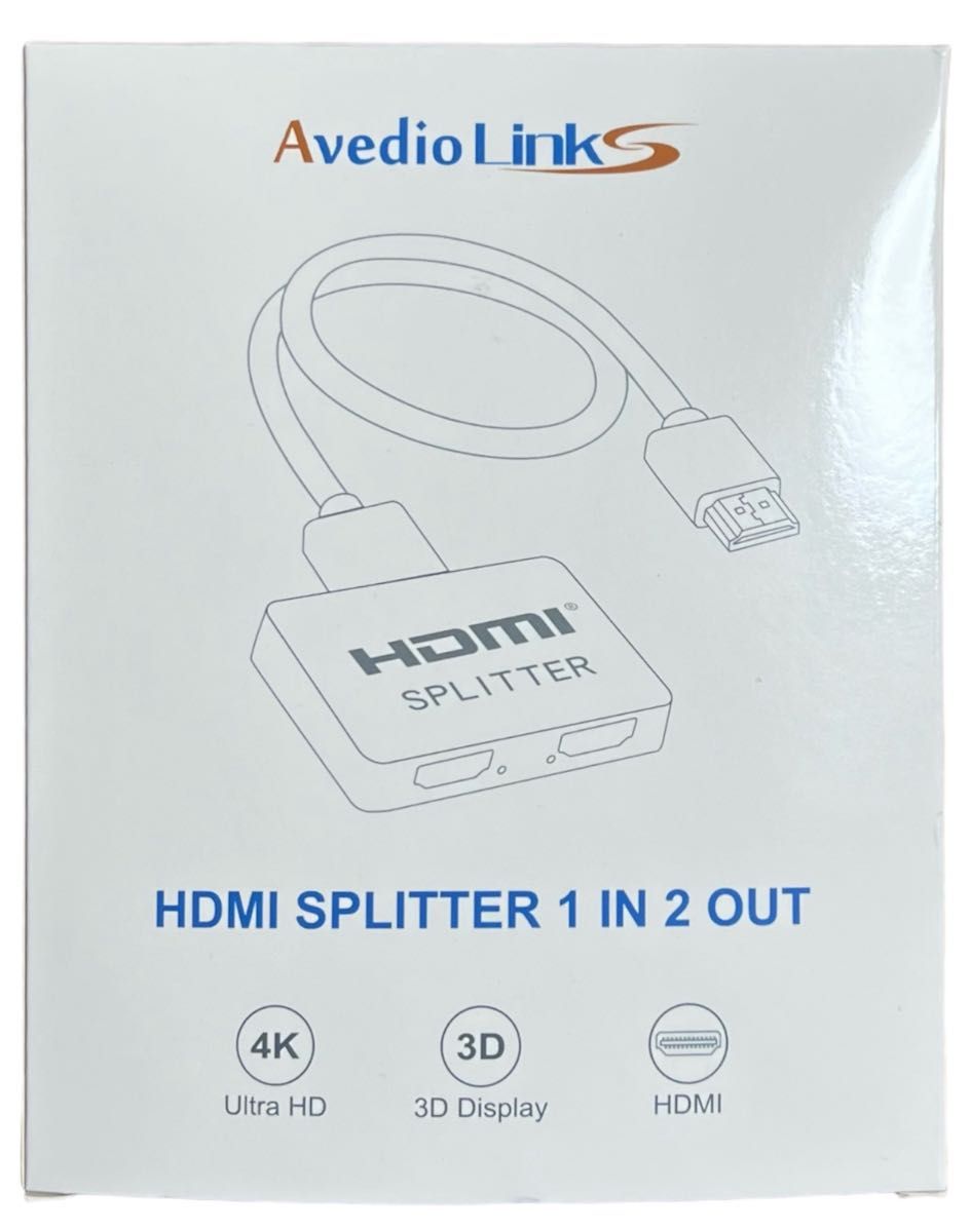 HDMI スプリッター 1入力 2出力 4K HD