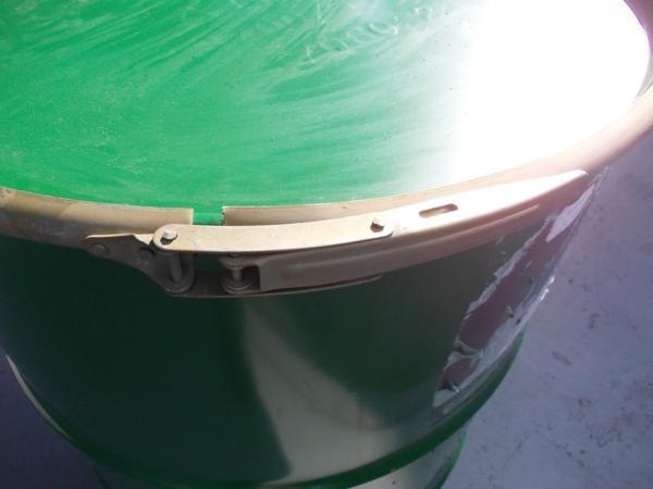 複数購入可！保管用 蓋付き 200L 緑色 ドラム缶 食品輸送品の為 美品！の画像3