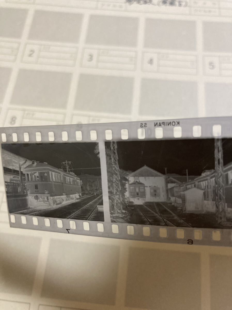鉄道ネガ 古い写真フィルム5コマ 神戸電鉄　鈴蘭台　昭和５０年　 _画像3