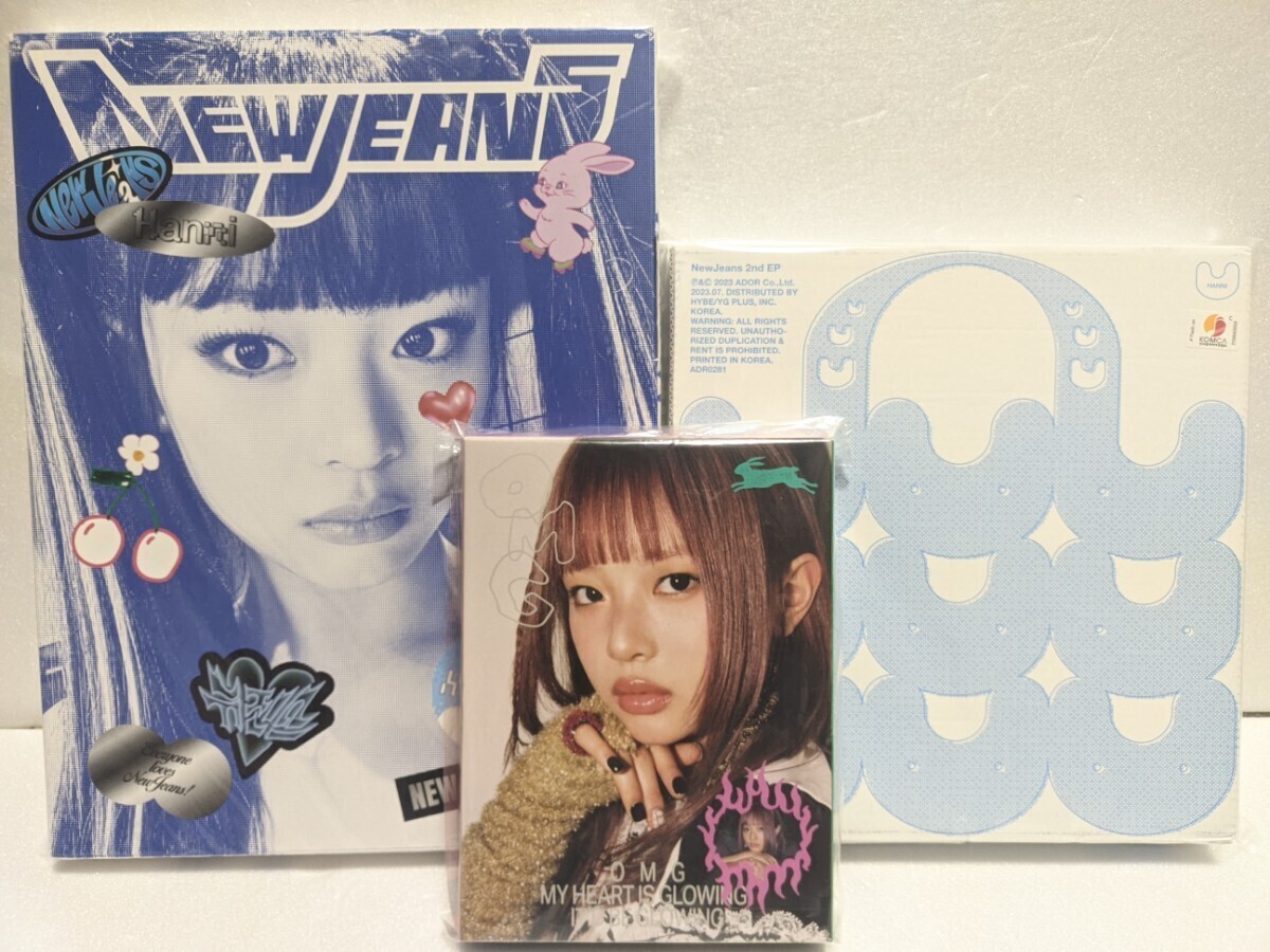 NewJeans アルバム ハニ バージョン 3枚セット Bluebook OMG Get up 1st 2nd EP single hanni version ニュージーンズ 付属品抜けなしの画像1