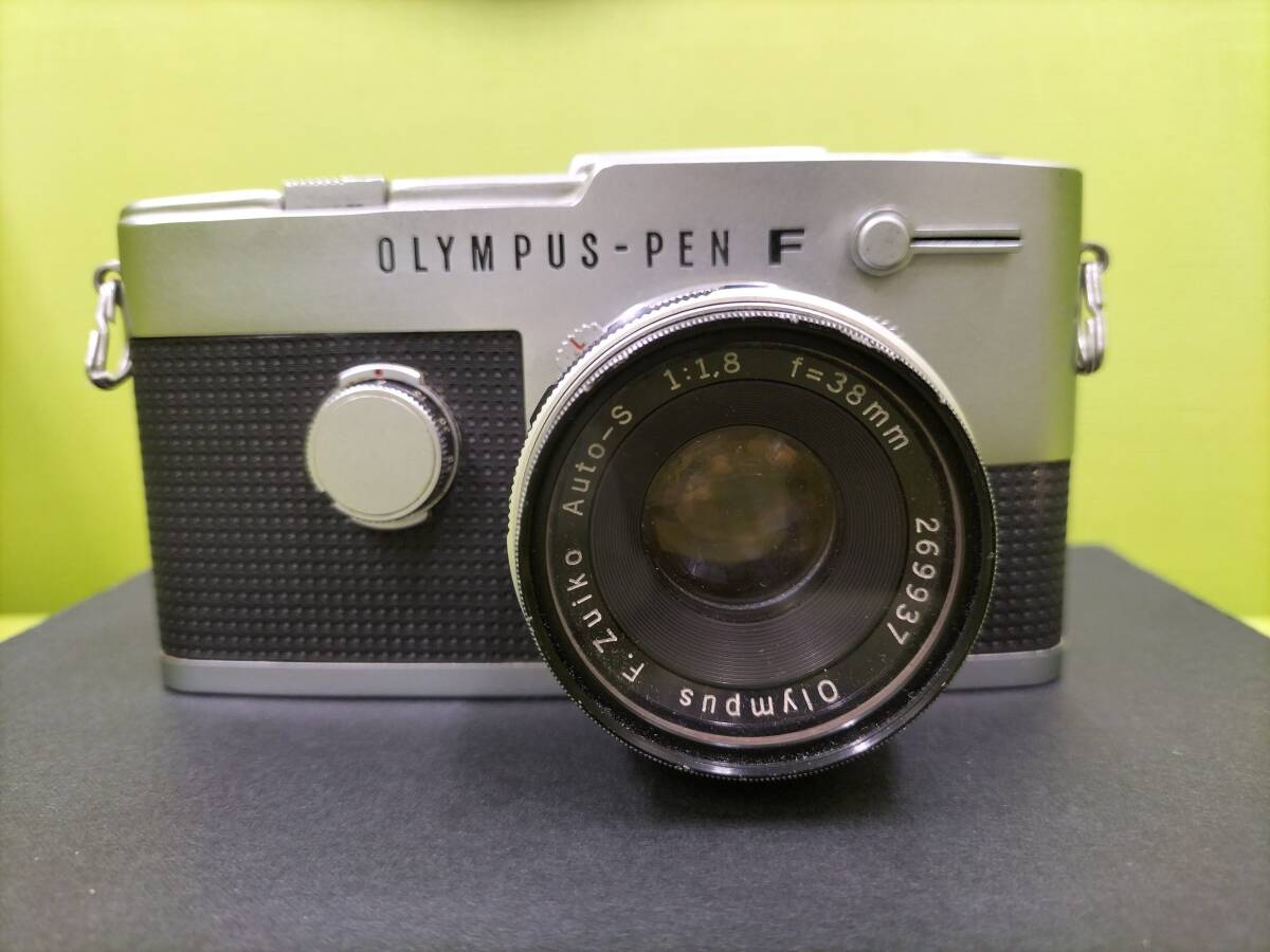 【１円スタート】OLYMPUS-PEN FV オリンパスペン フィルムカメラ 一眼レフ 1:1.8 f=38mm カメラ マニュアルフォーカス 中古の画像1