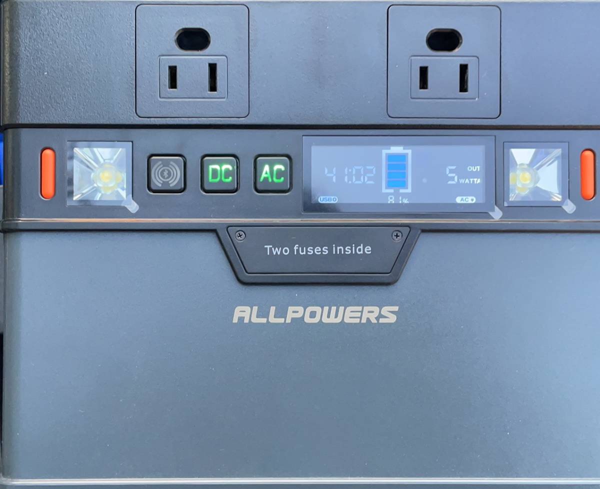 【ジャンク品】ALLPOWERS S300 ポータブル電源 300W 小型 ワイヤレス充電 288Wh/78000mAh大容量リチウム蓄電池 APP遠隔操作PSE認証の画像3