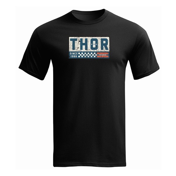 THOR ソアー 3030-22471 COMBAT Tシャツ ブラック S 半袖 ロゴT バイクウェア ウエストウッド_画像1