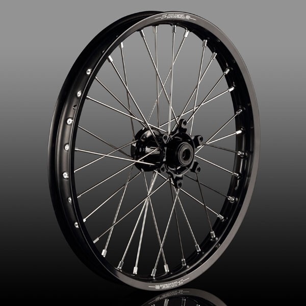 Z-Wheel W21-43911 AR1ホイールキット ミニ フロント 19×1.60 ブラックハブ/ブラックリム/シルバーニップル KX85/100_画像1