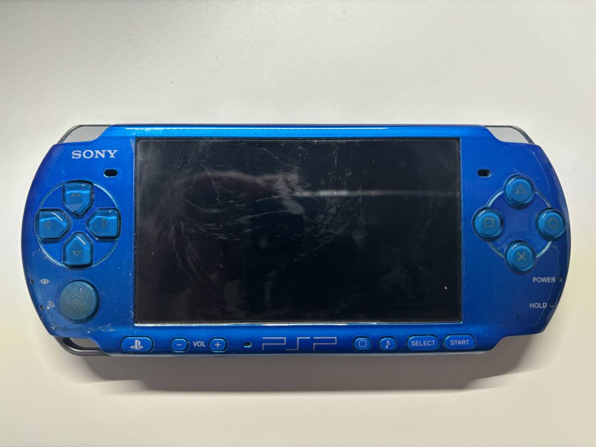 SONY PSP PlayStation Portable PSP-3000 本体 ブルー 中古現状品の画像1