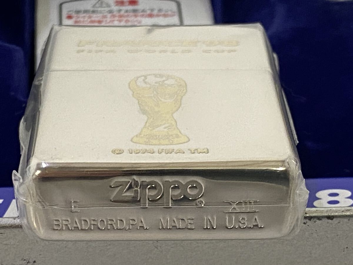 サ6593M★ZIPPO　ジッポーライター　FIFA World Cup FRANCE 98　キーホルダー付　シリアルNo.入り　1997年製　未使用品★_画像5