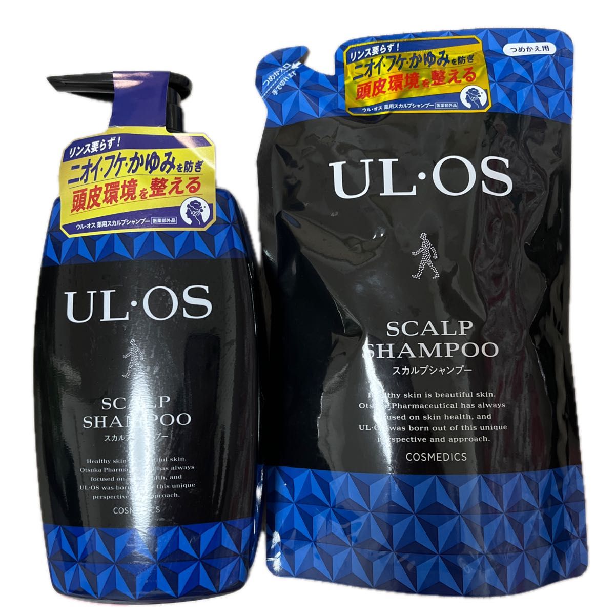 【土日限定価格】ウル・オス　ULOS ウルオス　シャンプー　メンズ　男性用　スカルプケア 本体×詰め替え