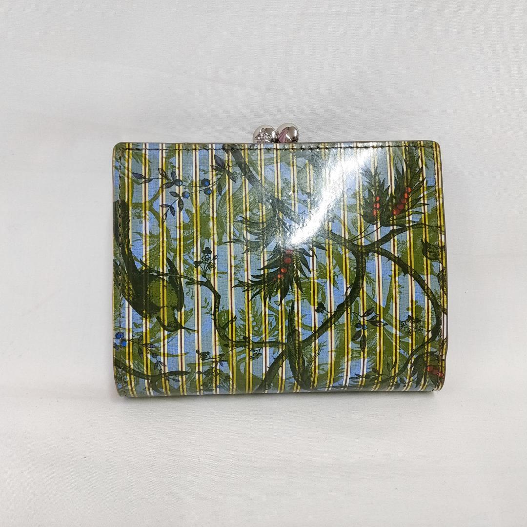 ○★新品 未使用 vivienne westwood パラダイスプリント 折財布 コンパクトウォレット グリーン ORB○●_画像3