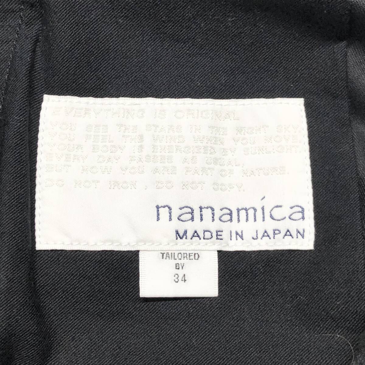 ○★新品未使用　nanamica（ナナミカ）　チノショーツ　34　ブラック★○