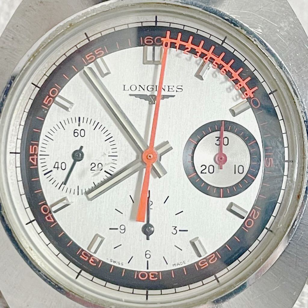 1円~ 【早い者勝ち】LONGINES ロンジン 3カウンター クロノグラフ アンティーク 腕時計 時計 手巻き MT バルジュー 7750 ビンテージ メンズ