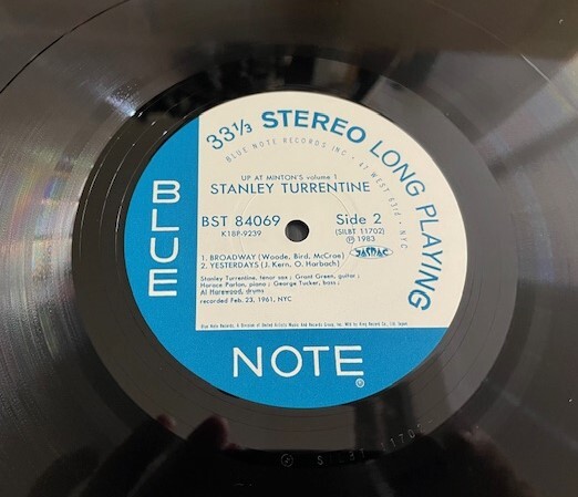 Stanley Turrentine/Up At Minton's Vol. 1★スタンリー・タレンタイン Blue Note K18P-9239 キング 日本盤 中古アナログレコード_画像5