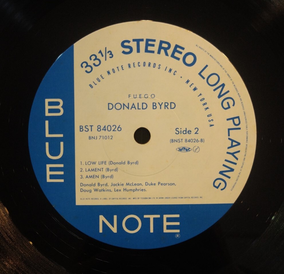 ドナルド・バード / フュエゴ★Donald Byrd/Fuego★Blue Note 日本盤 中古アナログレコードの画像5