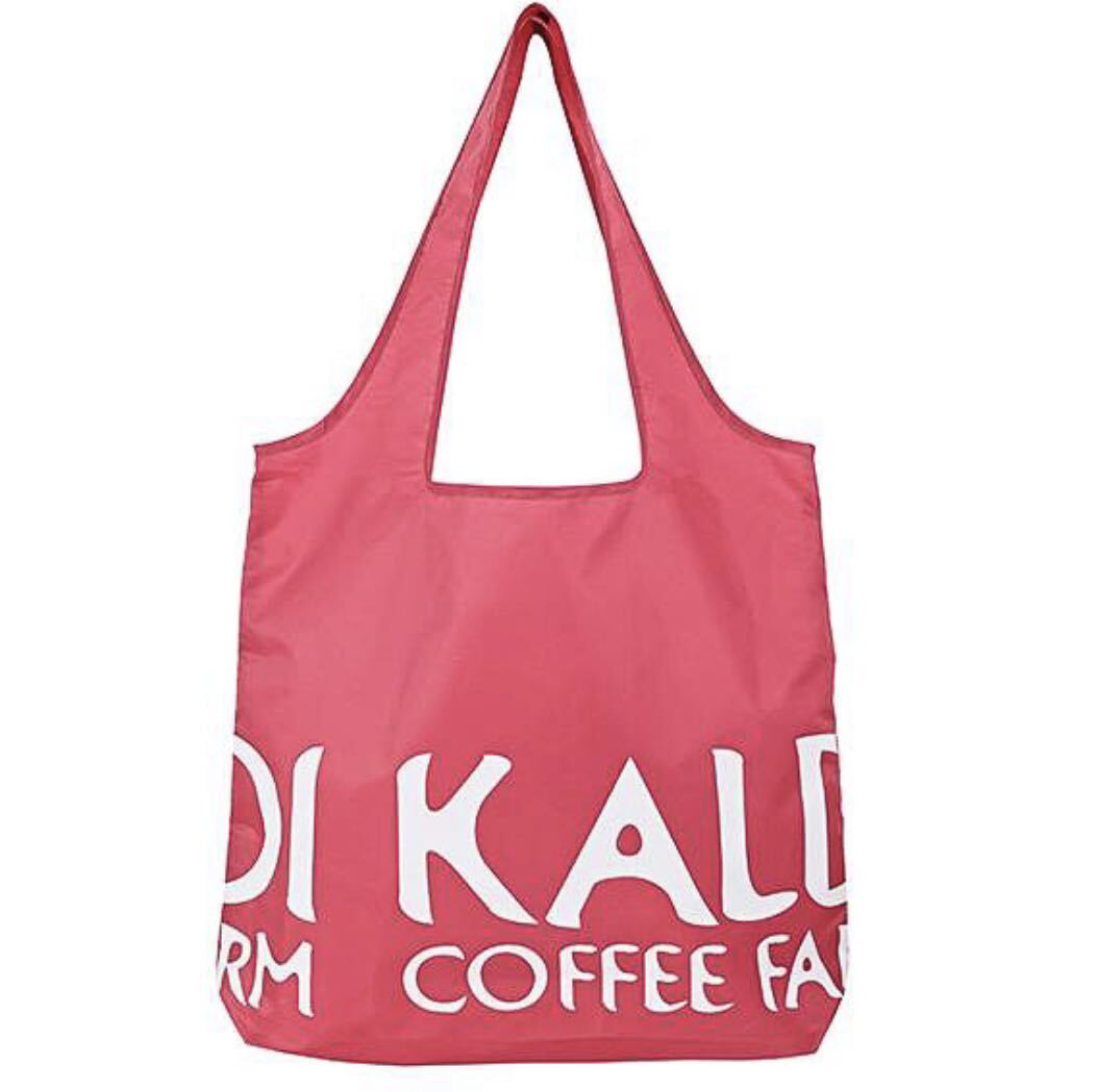  free shipping new goods unused ka Rudy KALDI eko-bag smoky pink tote bag folding carrier bags compact online limitation color 