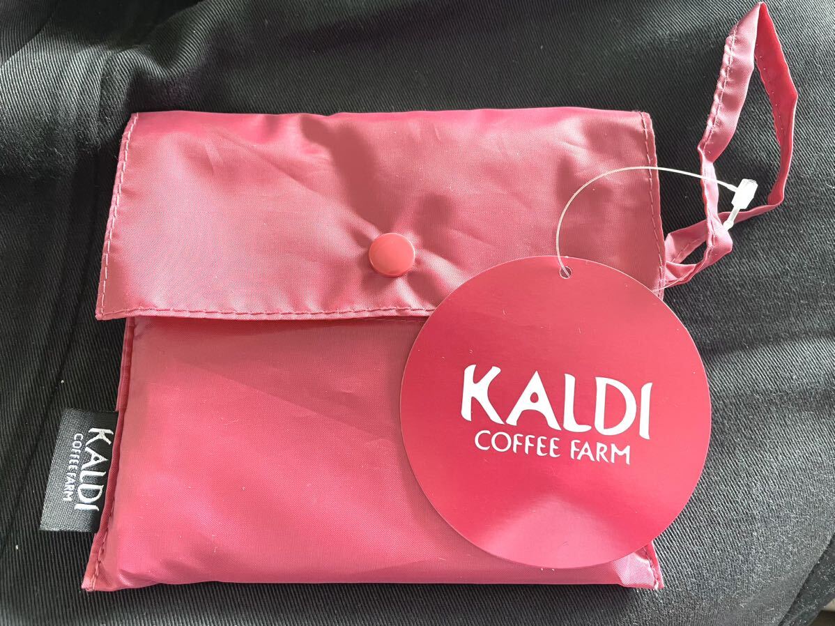 送料無料新品未使用カルディ KALDI エコバッグ スモーキーピンクトートバッグ 折り畳みレジ袋 コンパクトオンライン限定色