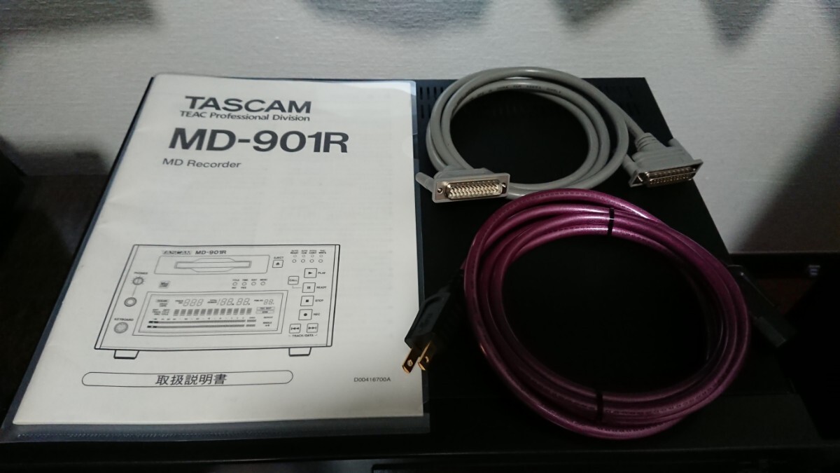 TASCAM MD-901R RC-801 業務用MDレコーダー コントローラー 動作品_画像5