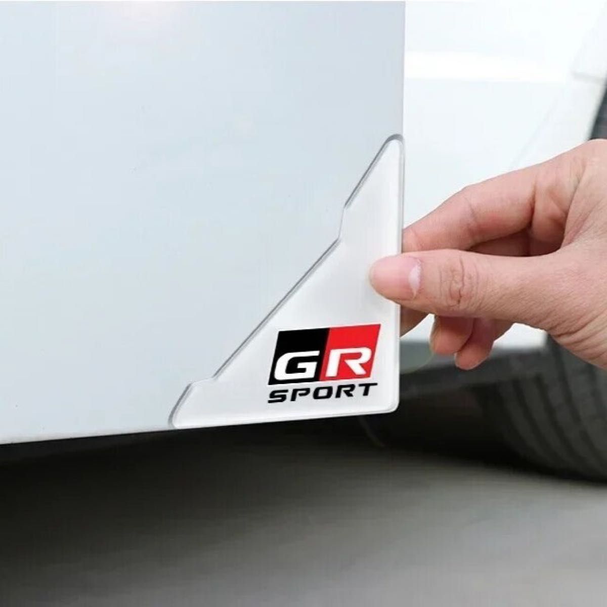 2点セット GR SPORT トヨタ GAZOO Racing ドアコーナープロテクター コーナーガード ステッカー クリアー d