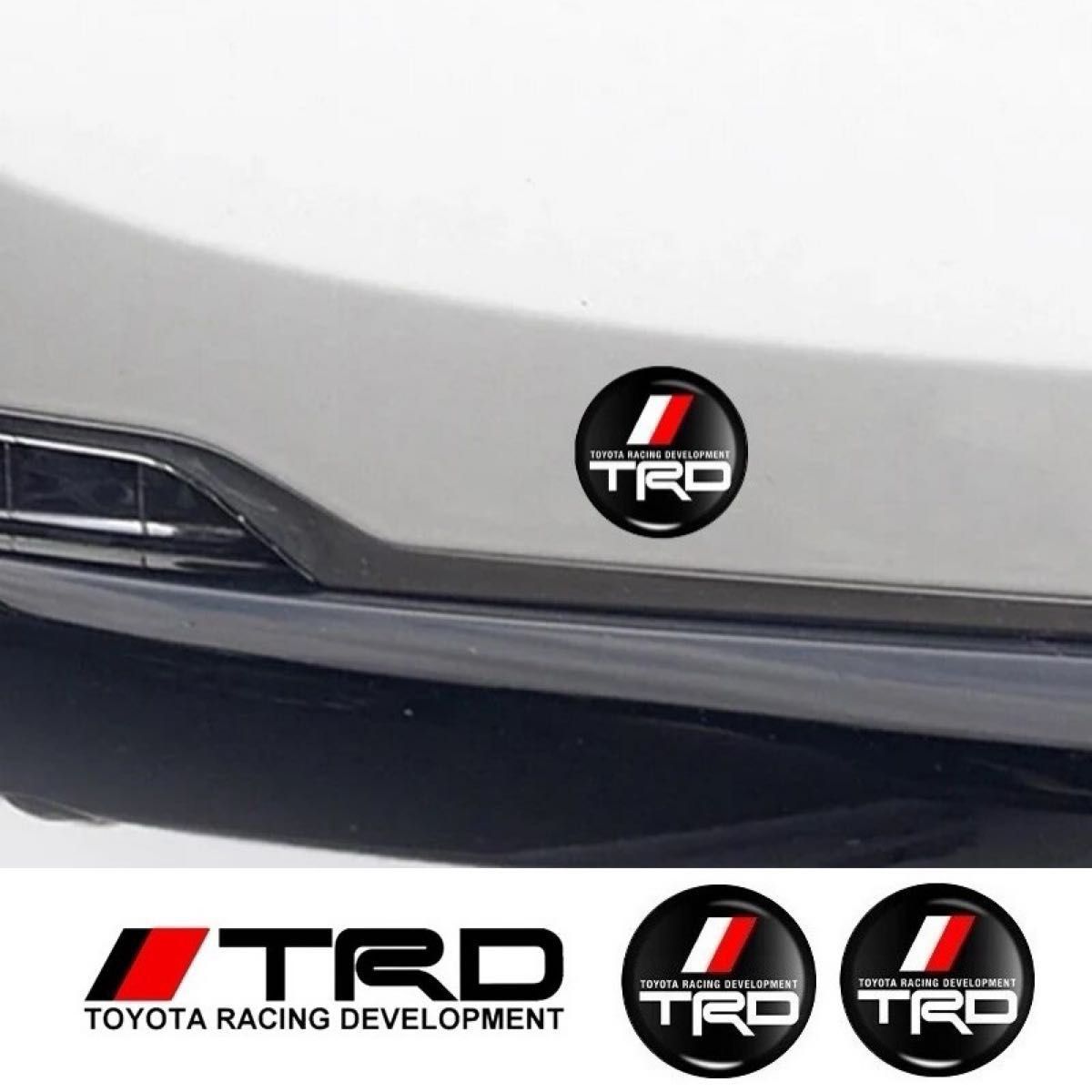 2個セット TRD トヨタ GR 3Dクリスタルエンブレム 14mm 鍵穴マーク 鍵穴隠し キーレス TOYOTA d