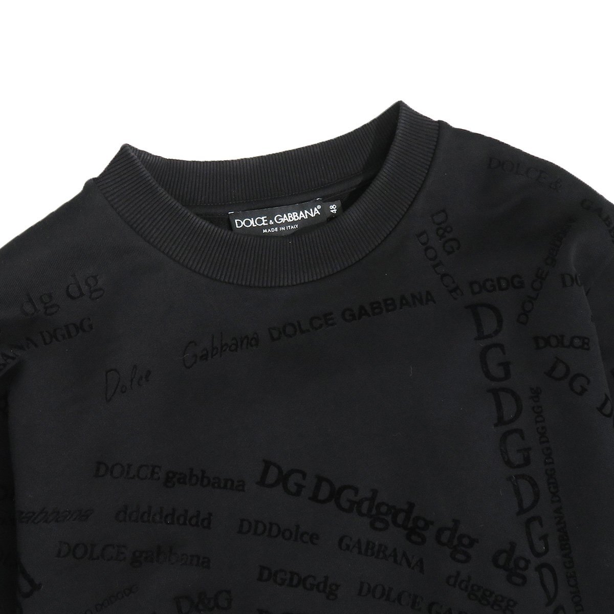  Dolce & Gabbana 2020AW G9TN2T все over flocky принт вырез лодочкой тренировочный футболка тянуть over 48 45463