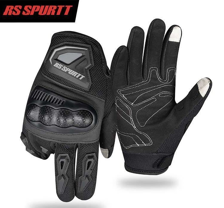 グローブ メッシュ 手袋 バイクグローブ サイクリング スマホ操作対応 大人気 新品 送料無料 黒色 XLサイズ