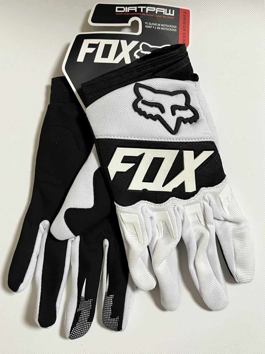 手袋 送料無料 新品 FOX サイクリング バイク グローブ GLOVE 白黒 XLサイズの画像1
