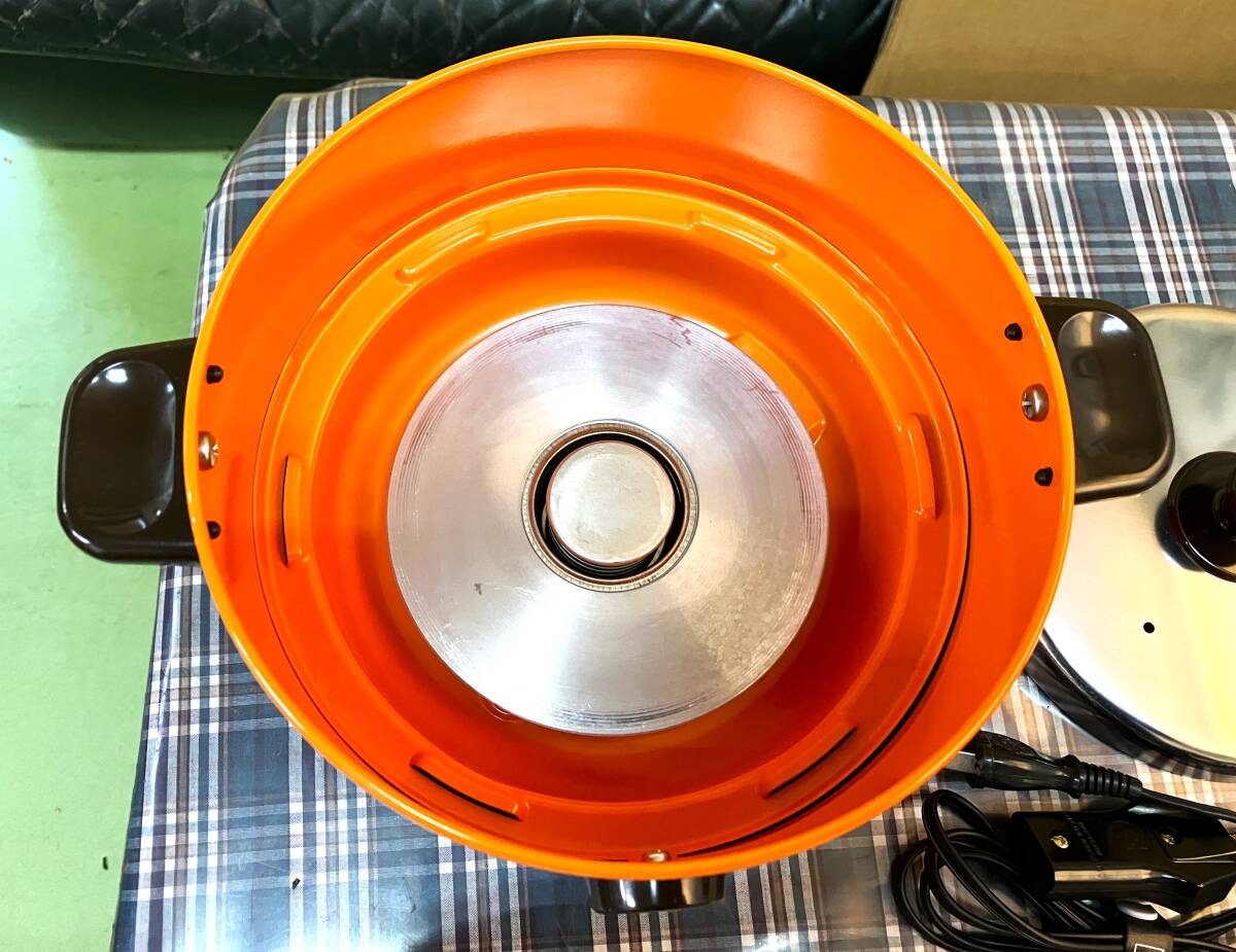☆ナショナル 昭和レトロ 電気炊飯器 SR-62 オレンジ色【新品未使用品】委託品の画像4