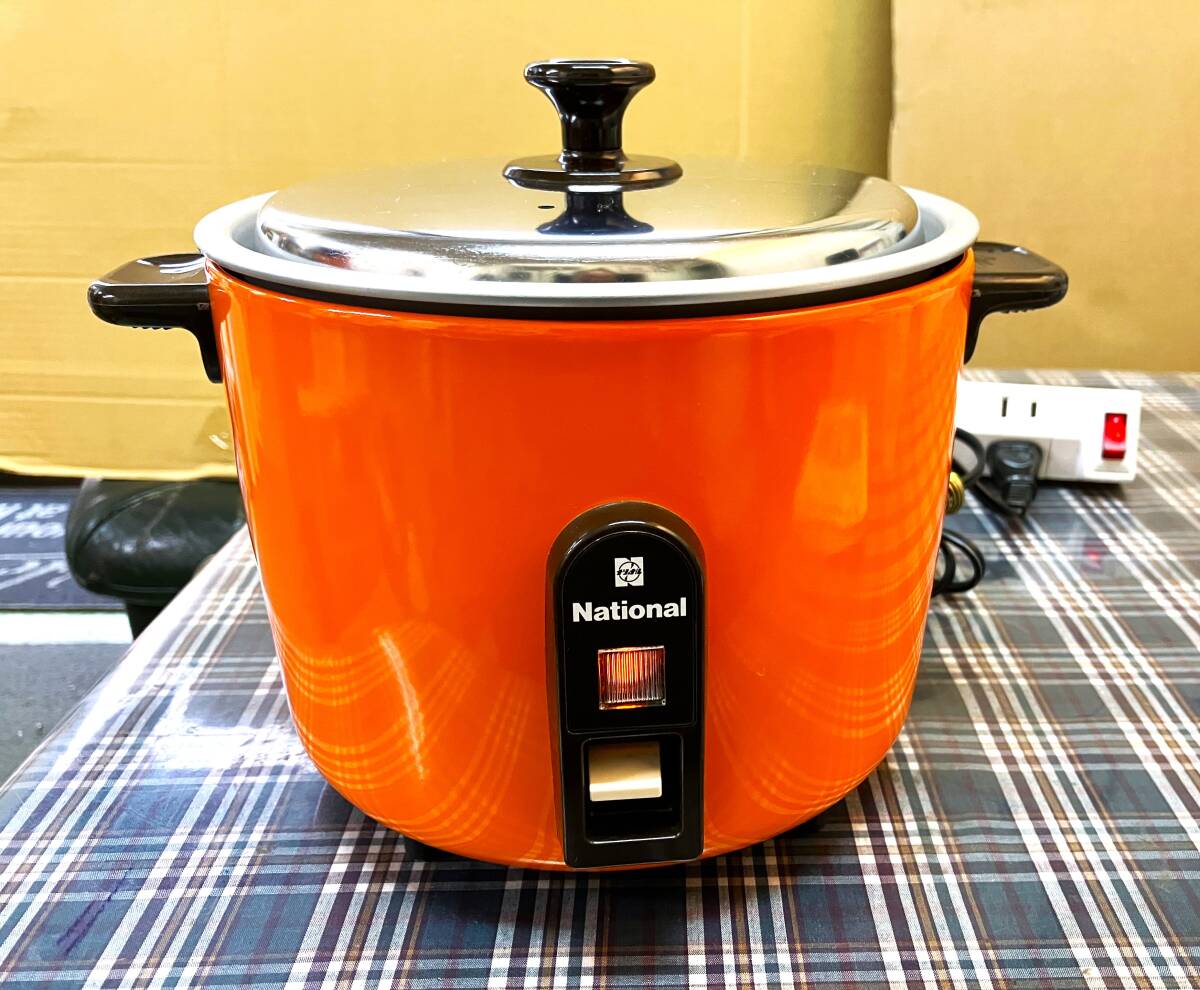 ☆ナショナル 昭和レトロ 電気炊飯器 SR-62 オレンジ色【新品未使用品】委託品の画像6