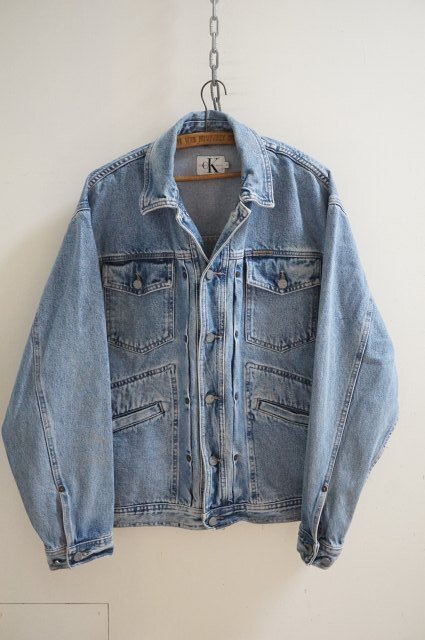 v Old CALVIN KLEIN Denim jacket MADE IN USA search Vintage 