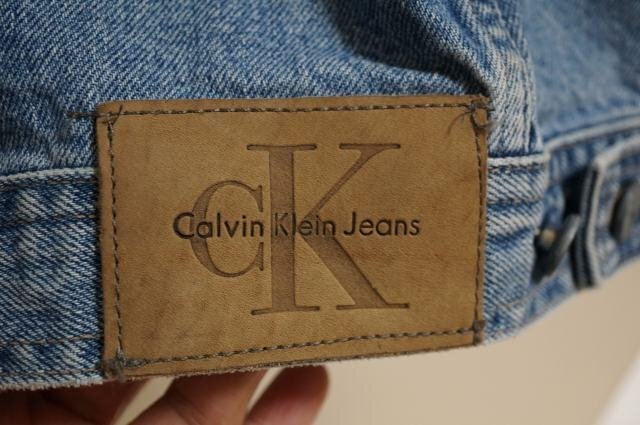 v Old CALVIN KLEIN Denim jacket MADE IN USA search Vintage 