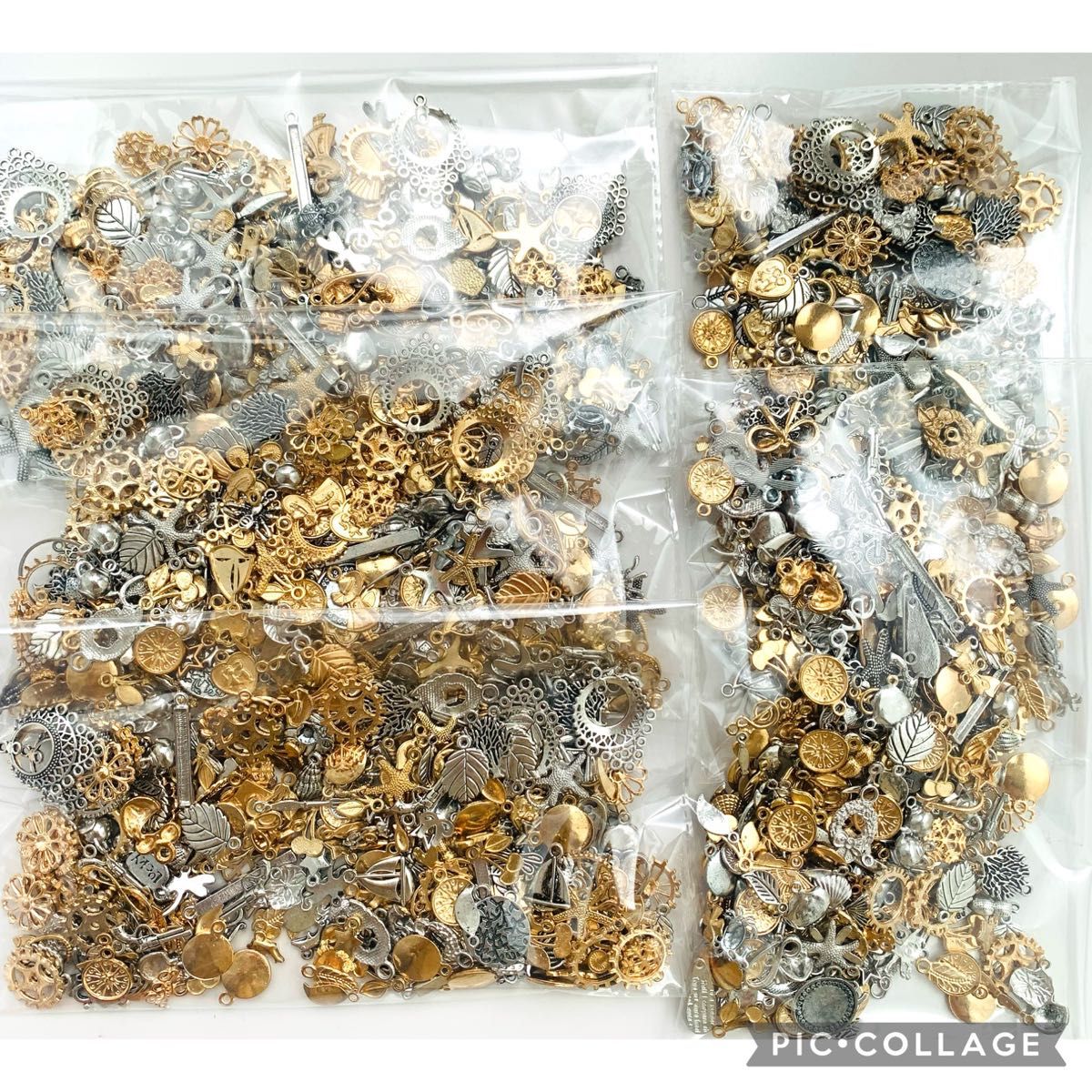 メタルパーツ　チャーム　B級　ランダムミックス　約300g  まとめ売り　レジン封入　ピアス　ハンドメイド　アクセサリーパーツ