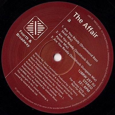 【□43】The Affair/Are You Ready/12''/UK Soul/British R&B/MixCD定番/'90s Classic/Soulshock & Karlin/Soulpower Productions_画像2