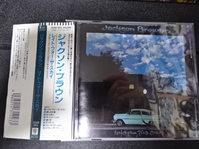 JACKSON BROWNE（ジャクソン・ブラウン）「LATE FOR THE SKY」1987年日本盤帯付32XD-551_画像1