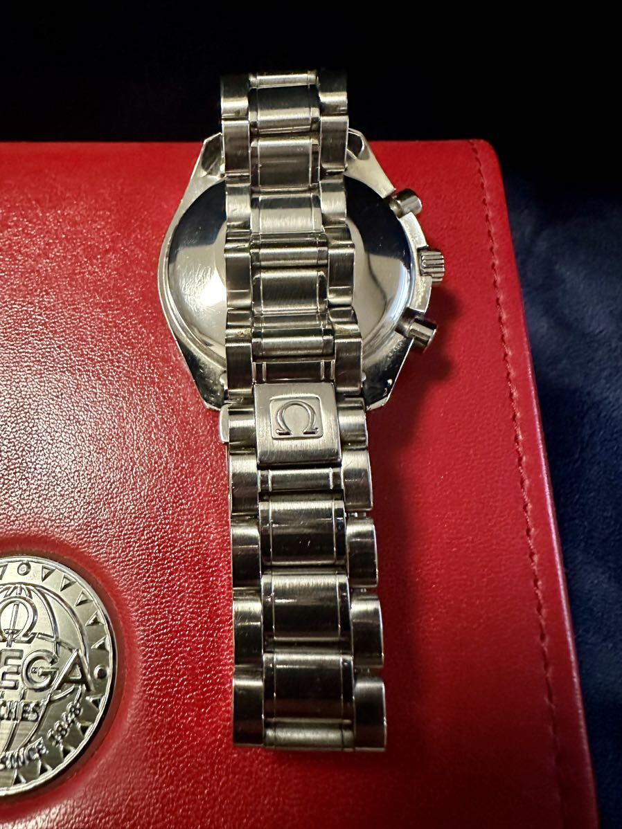 [ beautiful goods ] OMEGA Omega wristwatch Speedmaster day date 3523.30 men's chronograph Triple calendar silver self-winding watch free shipping 