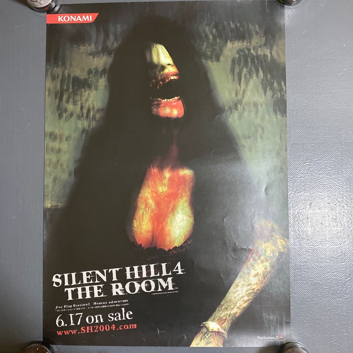 SILENT HILL サイレントヒル4 ゲーム 販促用 両面リバーシブル ポスター B2サイズ プレイステーション2 非売品の画像1