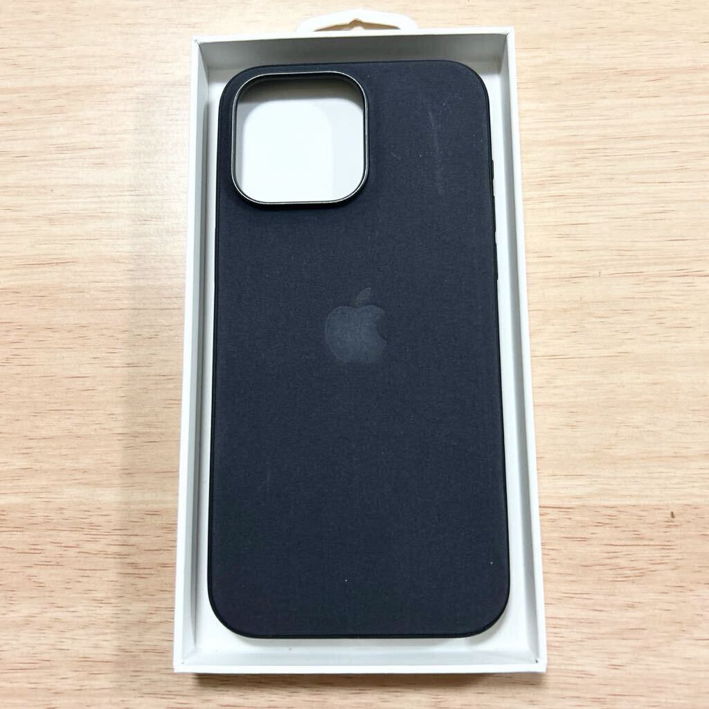 ★美品★※一部傷あり　Apple純正 iPhone 15 Pro Maxファインウーブンケース・ブラック　318C_画像3