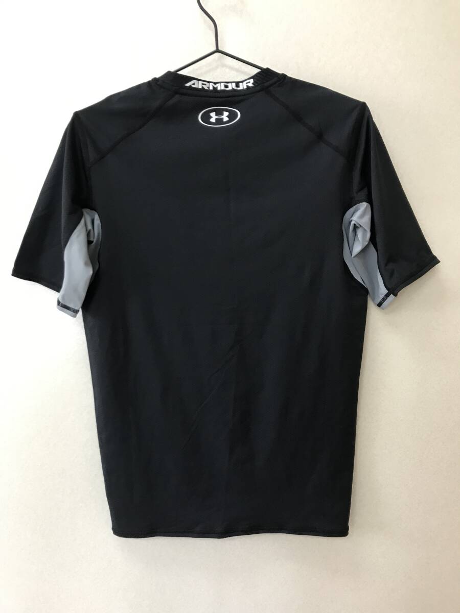 UNDER ARMOUR アンダーアーマー トップス 半袖スポーツTシャツ メンズ XLサイズ ブラック×グレー [ST-0713]の画像2