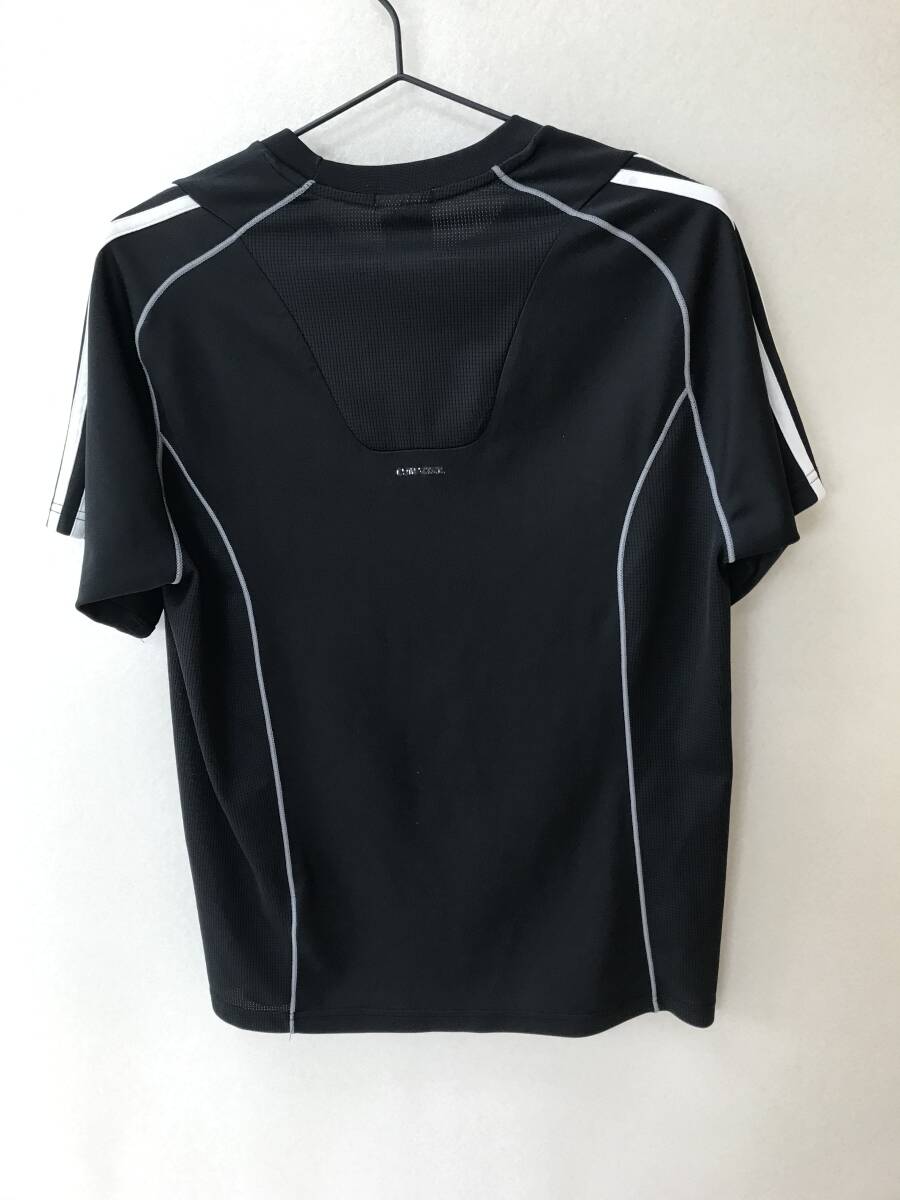 adidas アディダス トップス スポーツTシャツ メンズ Mサイズ ブラックxホワイト[ST-0832]_画像2