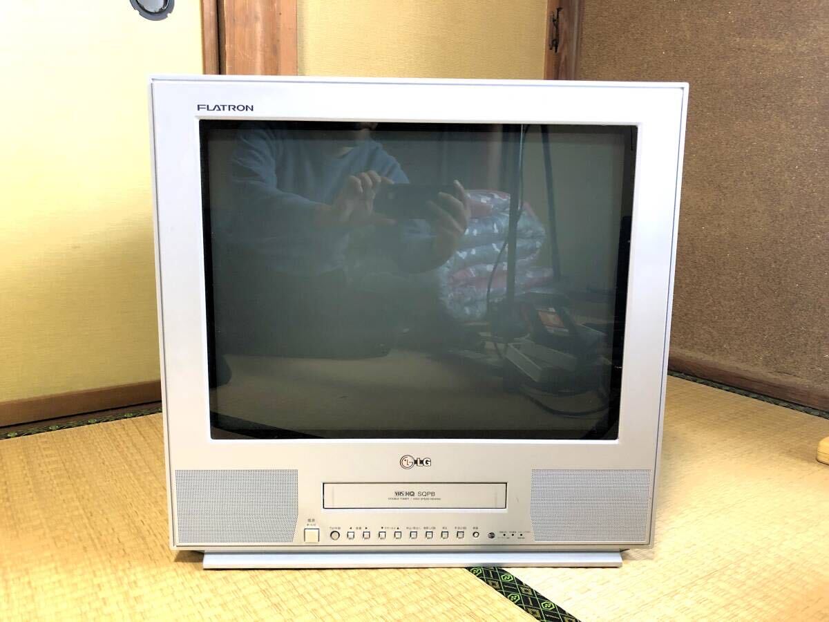 【☆動作品☆】LG　テレビデオ　KJ-21FV1　ブラウン管　ビデオ部分も動作OK　2001年製_画像2