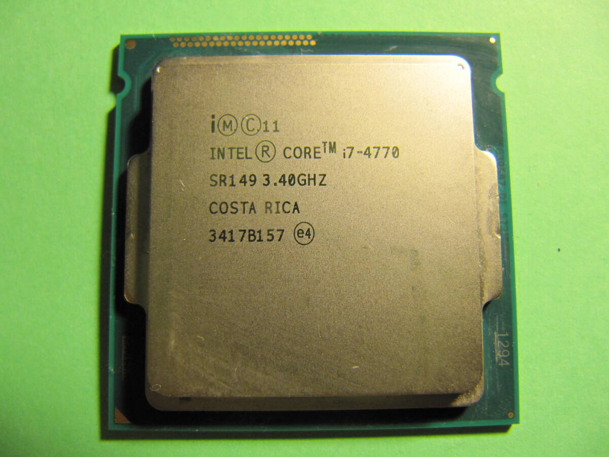 Intel/インテル INTEL CORE　i7-4770 CPU SR149/3.40GHZ　4枚まとめて！　ジャンク_画像2