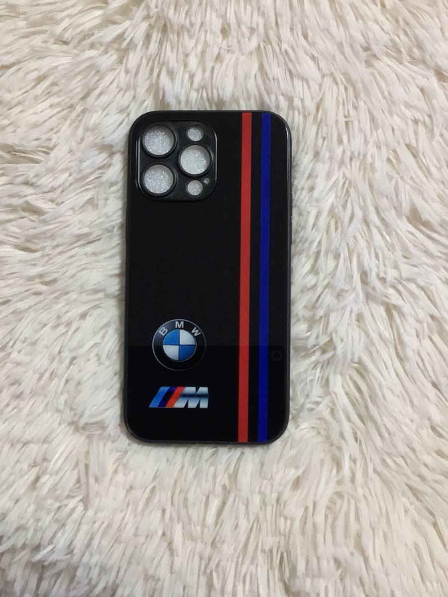 iPhone13Pro/13Promax/14Pro/14Promax　ＢＭＷ///Ｍ　強化ガラス耐衝撃ケース保護カバー7_画像1