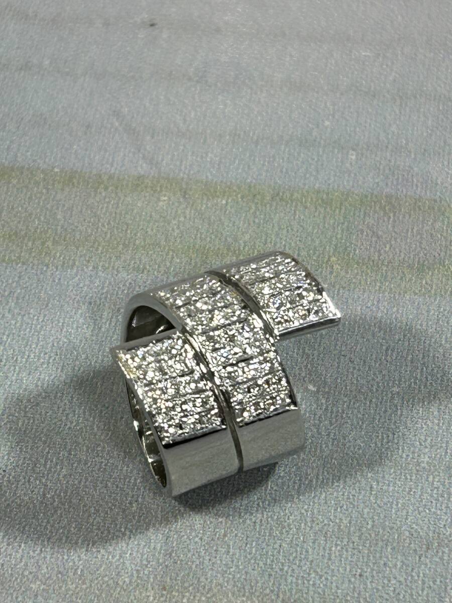 【在庫一掃】 リング の 0.85ct ダイヤモンド プラチナ900台座に 刻印有り 085 pt900, 内直径 台座にやや擦れ有るもなかなか良好 16.9g 総重量 1.7cm プラチナ台