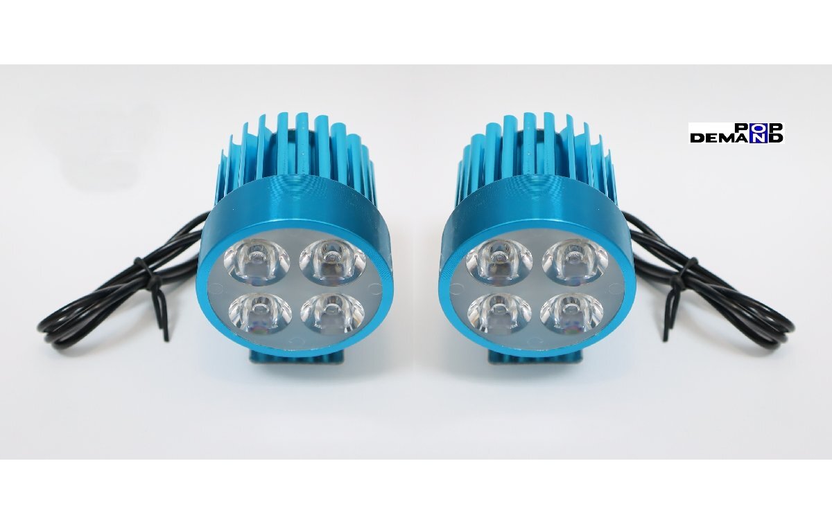 ◇即納◇汎用 青 4連 LED フォグランプ 車外燈 2個(gè)セット GSR250 GSX250E GSX250FX GSX250T GSX-S150