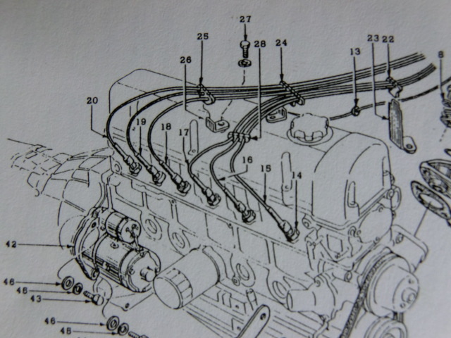 旧車 L型 純正 プラグコードホルダーセット(L28・26・24・20)の画像2