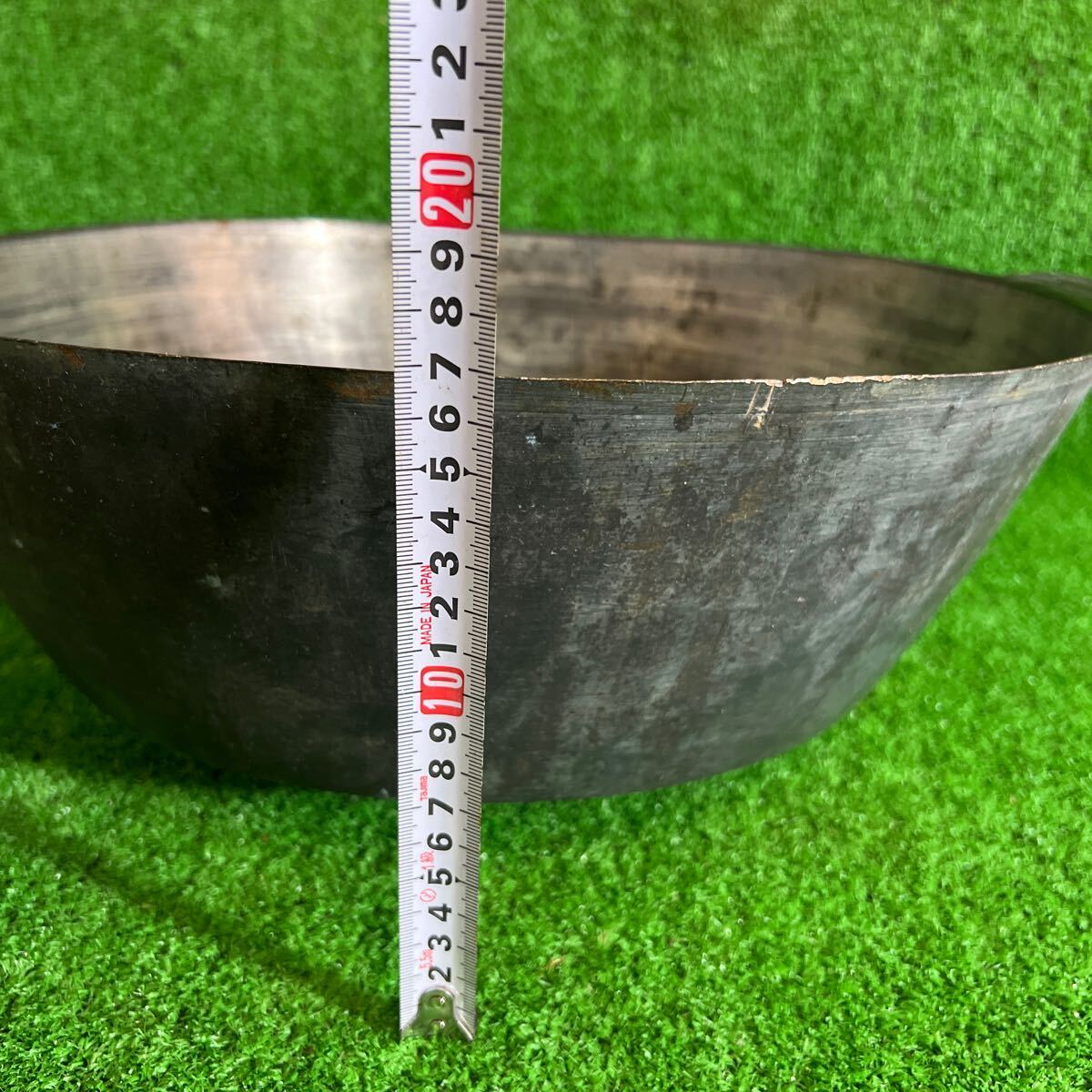 お鍋 銅鍋 両手鍋 天ぷら鍋なべ? 業務用 中古 重さ4.5kg 鍋 お鍋 銅鍋 両手鍋 天ぷら鍋なべ? 業務用 中古 重さ4.5kg 鍋